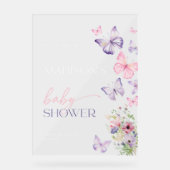 Baby shower papillon Acrylique Symbole de bienvenu (Recto)