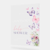 Baby shower papillon Acrylique Symbole de bienvenu (Angle)