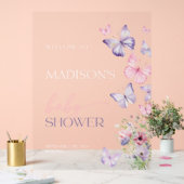 Baby shower papillon Acrylique Symbole de bienvenu (Mariage)