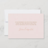 Baby shower papillon Carte de remerciements fille (Dos)