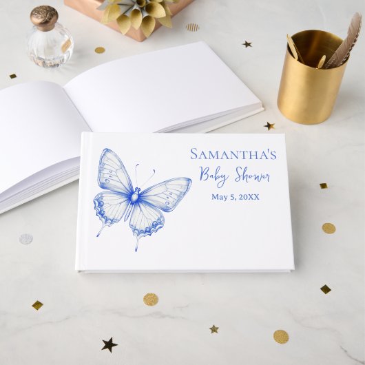 Baby-Shower Papillon de Style Chinois (Recto ouvert)