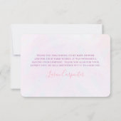 Baby shower papillon Fille Carte de remerciements (Dos)