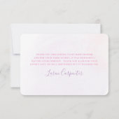 Baby shower papillon Fille Carte de remerciements (Dos)