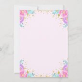 Baby shower papillon Invitation Baby shower fille (Dos)