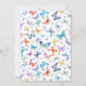 Baby shower papillon Invitation - Parties scintill (Dos)