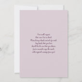 Baby shower papillon Lilac Invitation fille (Dos)