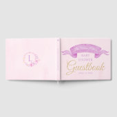 Baby shower papillon rose et violet livre d'or (Complet)