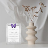 Baby shower papillon violet Invitation