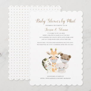Baby shower par invitation par courrier