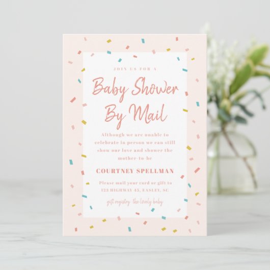 Baby shower par invitation par courrier (Debout devant)
