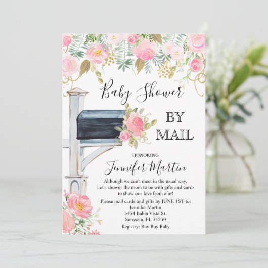 Baby shower par invitation par courrier (Debout devant)