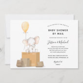 Baby shower par Mail Elephant invitation (Devant)
