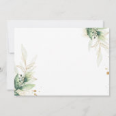 Baby shower Par Mail Invitation Verdure & Or (Dos)