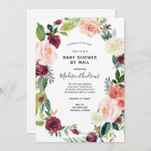 Baby shower par Mail Spring Invitation florale (Devant / Derrière)