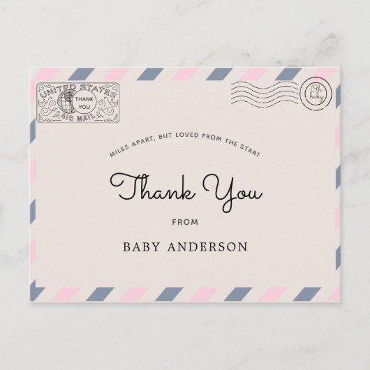 Baby shower par Merci de messagerie Carte postale  (Devant)