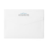 Baby shower-parapluie bleu - Étiquettes d'adresse (Dos)