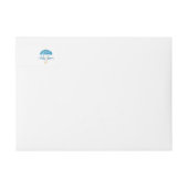 Baby shower-parapluie bleu - Étiquettes d'adresse (Devant)