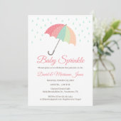 Baby shower parapluie Invitation C'est une fille (Debout devant)