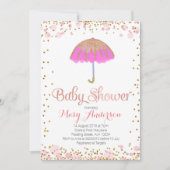 Baby shower parapluie Invitation Parties scintilla (Devant)