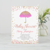 Baby shower parapluie Invitation Parties scintilla (Debout devant)