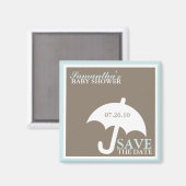 Baby shower parapluie Magnet Réservez la date (Recto/Verso)