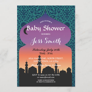 baby shower Partij Arabische Nacht nodigt Marokko Kaart