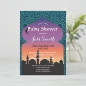 Baby shower Party Arabian Nights Invitation maroca (Debout devant)