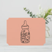 Baby shower Party Baby Bottle Invitation (Debout devant)
