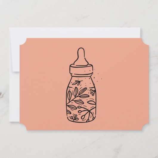 Baby shower Party Baby Bottle Invitation (Devant)