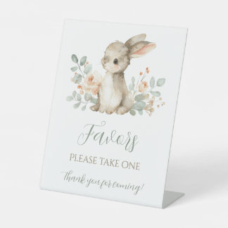 Baby Shower Party Favor Sign Some Bunny on the Way Reclamebord Met Voetstuk