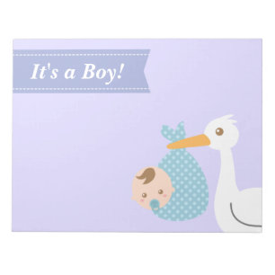 Baby shower Party Favor - Stork levert Baby Boy Notitieblok