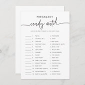 Baby shower Party Phrase Match Spel Activiteit Kaa Kaart (Voorkant / Achterkant)