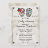 Baby shower Party Sugar Skull Party Invitation (Devant / Derrière)