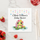 Baby shower partyservetten, kikkerthema servetten (Insitu)
