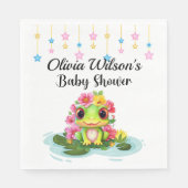Baby shower partyservetten, kikkerthema servetten (Voorkant)
