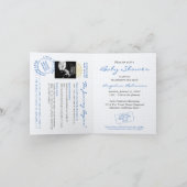 Baby shower Paspoortreisthema Stusty Blue (Binnen)