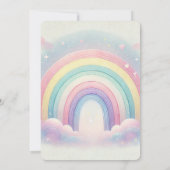 Baby shower Pastel Rainbow Invitation pour filles (Dos)
