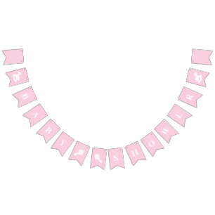 Baby shower Pastel Roze Baby Meisje Vlaggetjes