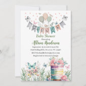 Baby shower Pastel Watercolor Invitation (Devant)