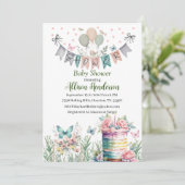 Baby shower Pastel Watercolor Invitation (Debout devant)
