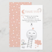 Baby Shower Pathway to the Moon Bedankkaart (Voorkant / Achterkant)