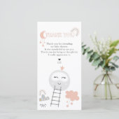 Baby Shower Pathway to the Moon Bedankkaart (Staand voorkant)
