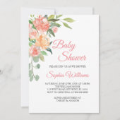 Baby shower Peaches_And_Cream Invitation fille (Devant)