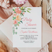 Baby shower Peaches_And_Cream Invitation fille