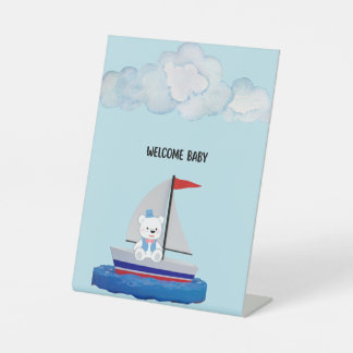 Baby Shower Pedestal Sign Reclamebord Met Voetstuk