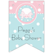 Baby shower Peek-a-Boo, Swallowtail Bunting Banner (Eerste vlag)