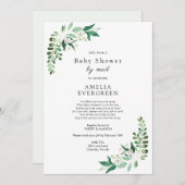 Baby shower per Mail Greenery uitnodiging (Voorkant / Achterkant)