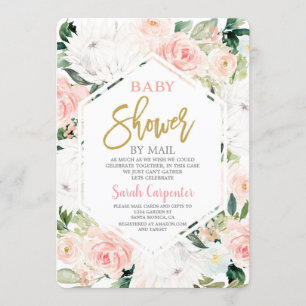 Baby shower per mail meisje kaart