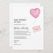 Baby shower per mailuitnodiging kaart (Voorkant / Achterkant)