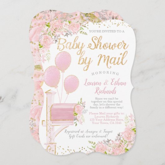 Baby shower per post kaart (Voorkant / Achterkant)